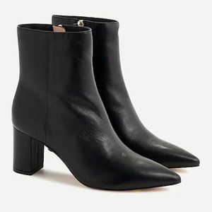 J. Crew Pointed-toe Sadie Boots, Size 8, Leather, Black, Perfect for Fall!